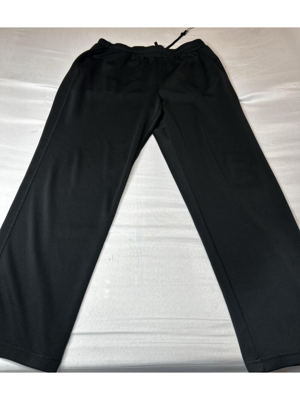 DSG Mens Athletic Pants Large Black Mesh Drawstring Waist Training Joggers